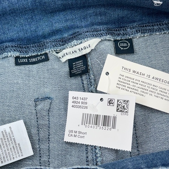 NWT American Eagle Luxe Stretch Kick Boot Jeans Women Medium Short Pull-On Denim - Picture 7 of 10